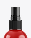 Glossy Spray Bottle With Transparent Cap Mockup