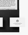 Leather Folder with Papers, Business Cards and Pen Mockup