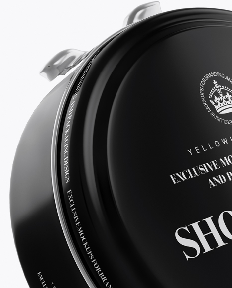 Glossy Shoe Polish Cream Jar Mockup - Free Download Images High Quality