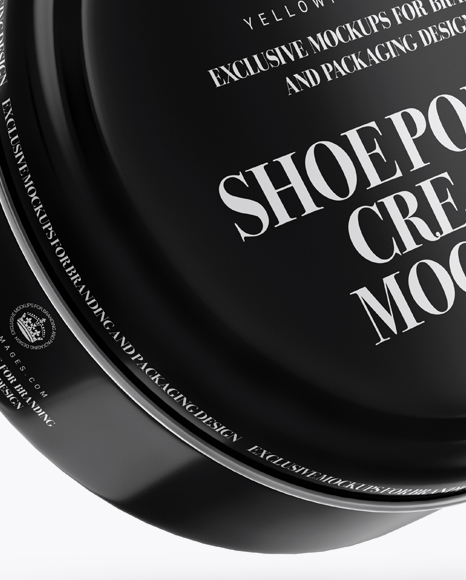 Glossy Shoe Polish Cream Jar Mockup - Free Download Images High Quality