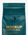 Matte Coffee Bag with Valve Mockup - Front View