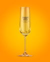 Empty Champagne Glass Mockup