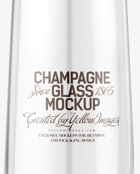 Empty Champagne Glass Mockup