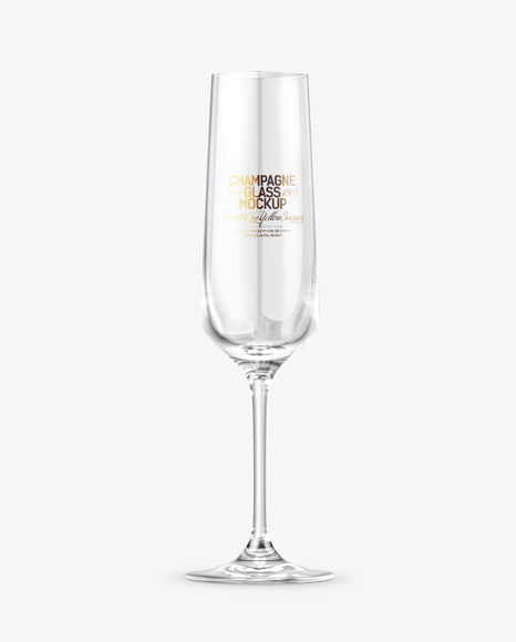 Empty Champagne Glass Mockup