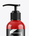 Glossy Cosmetic Bottle With Pump Mockup