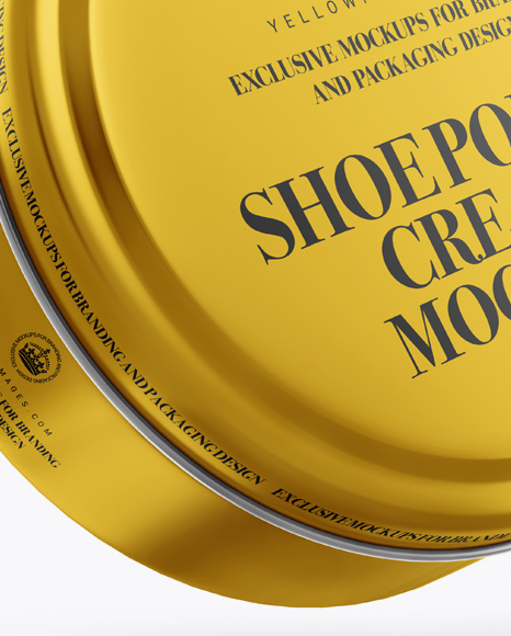 Metallic Shoe Polish Cream Jar Mockup