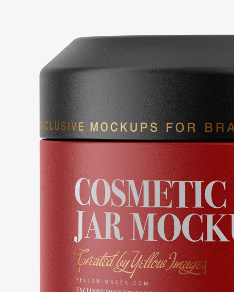 Matte Cosmetic Jar Mockup Matte Cosmetic Jar Mockup