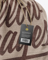 Textured Gym Sack w/ Label Mockup - Front View