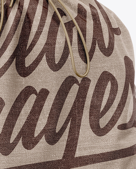 Textured Gym Sack w/ Label Mockup - Front View