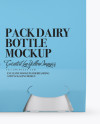 8 Pack Matte Dairy Bottle Mockup - Front View