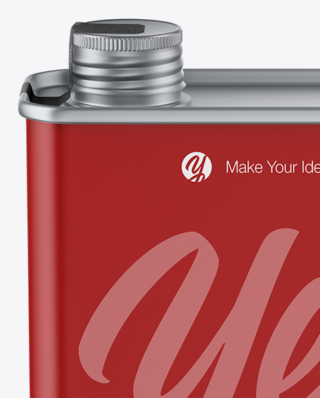 Matte Tin Can Mockup - Front View