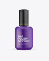 Matte Nail Polish Bottle Mockup - Front View