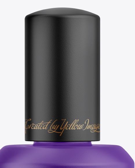 Matte Nail Polish Bottle Mockup - Front View