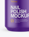 Matte Nail Polish Bottle Mockup - Front View