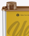 Metallic Tin Can Mockup - Front View