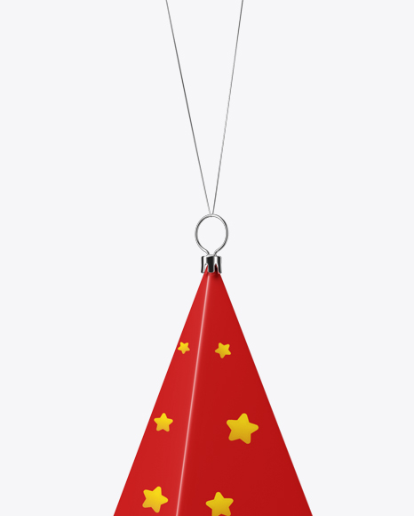 Glossy Christmas Star Toy Mockup - Half Side View