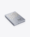 Matte Metallic A4 Size Paper Sheet Pack Mockup - Half Side View