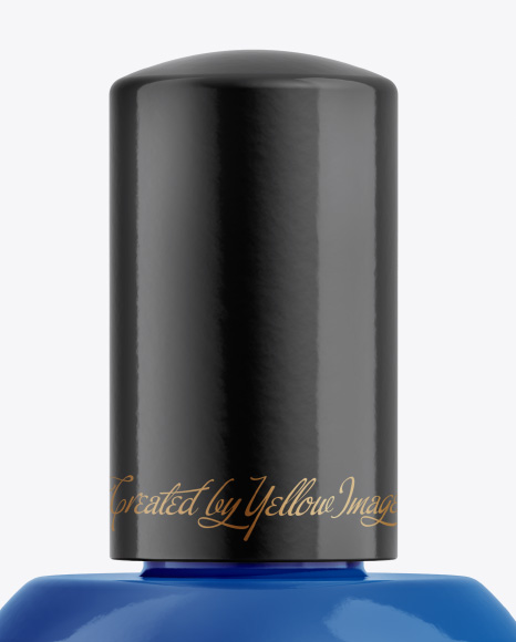 Glossy Nail Polish Bottle Mockup - Front View Glossy Nail Polish Bottle Mockup - Front View