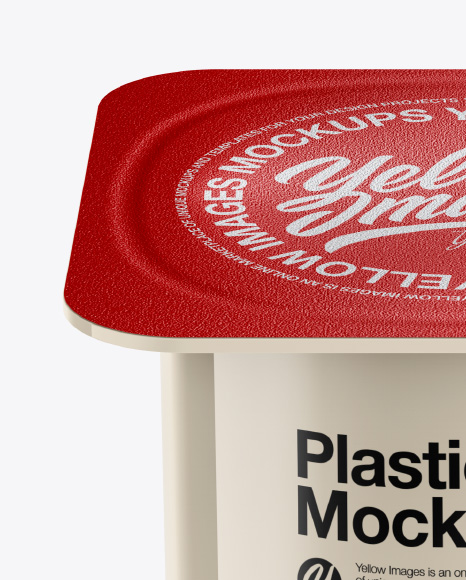 Plastic Cup Mockup - Front View (High-Angle Shot)