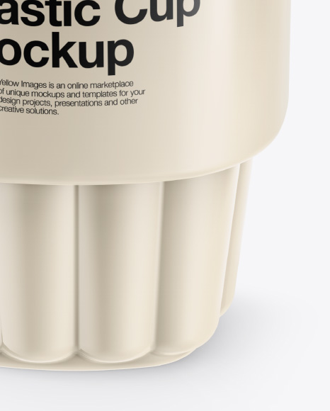 Plastic Cup Mockup - Front View (High-Angle Shot)