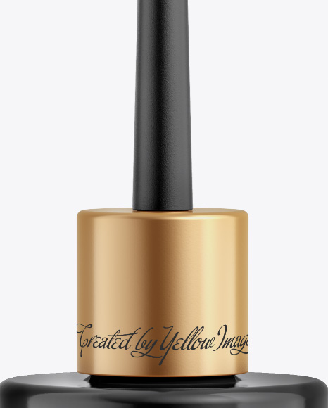 Glossy Nail Polish Bottle Mockup - Front View