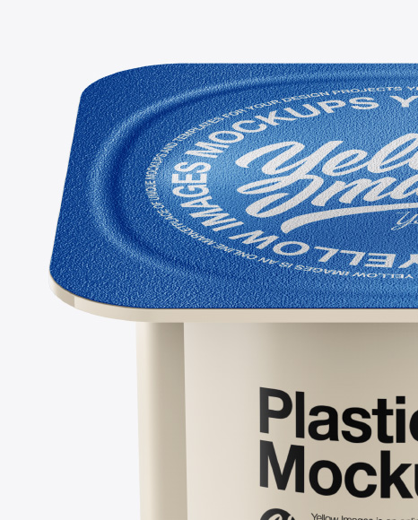 Plastic Cup Mockup - Front View (High-Angle Shot)