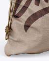 Textured Gym Sack Mockup - Half Side View