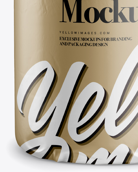 Jar in Metallic Paper Wrap Mockup