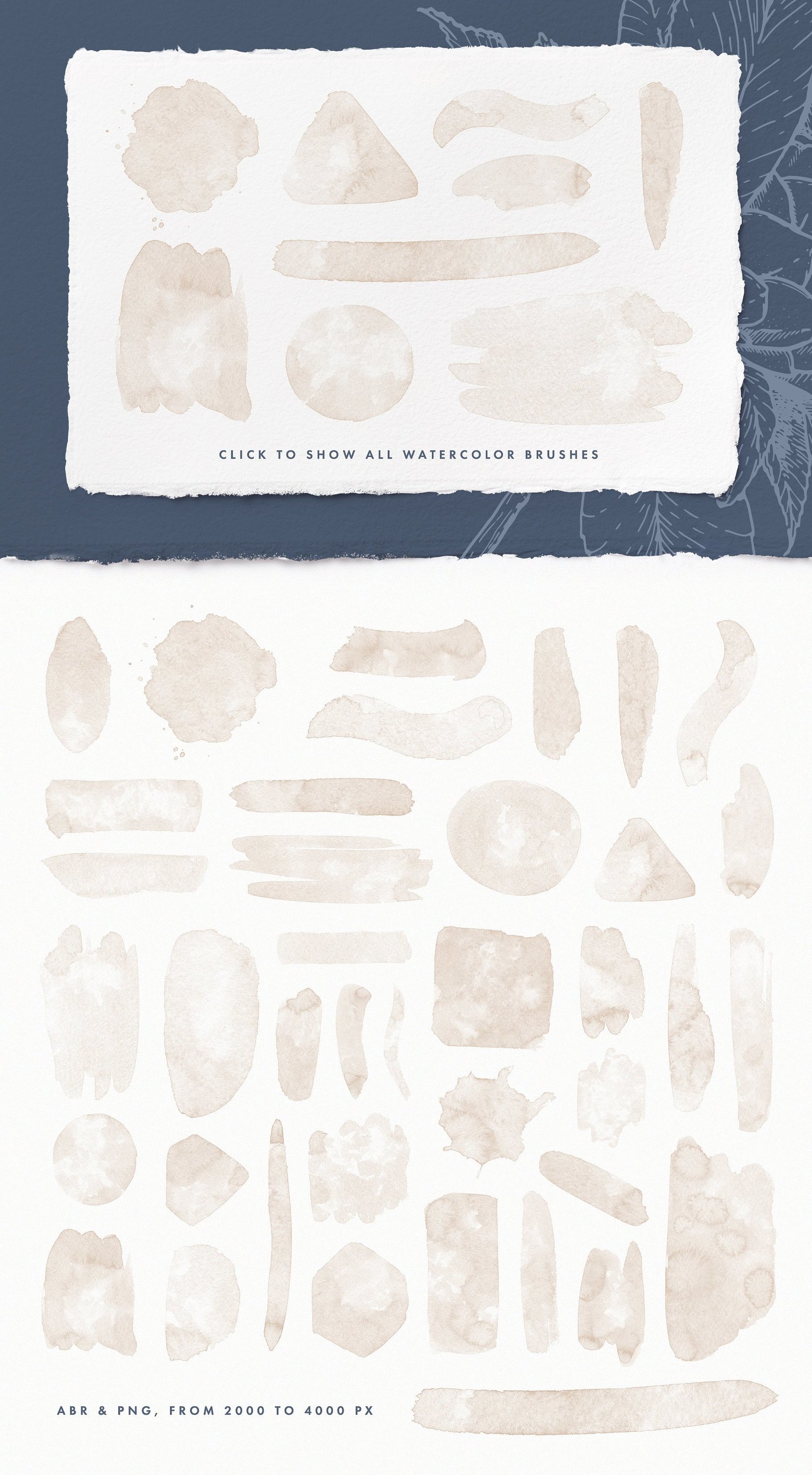 Cloudy Watercolor Decorations Set Cloudy Watercolor Decorations Set