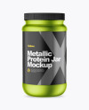 Metallic Protein Jar Mockup