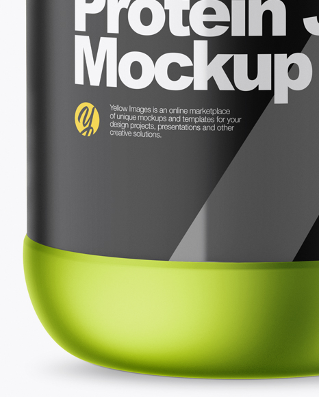 Metallic Protein Jar Mockup