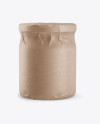 Jar in Kraft Paper Wrap Mockup