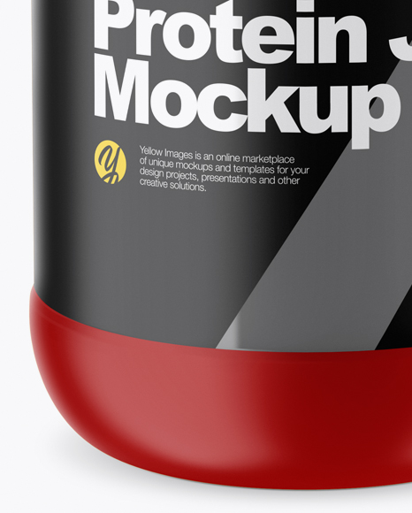 Matte Protein Jar Mockup (High-Angle Shot)