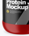 Matte Protein Jar Mockup (High-Angle Shot)