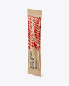 Kraft Stick Sachet Mockup - Half Side View