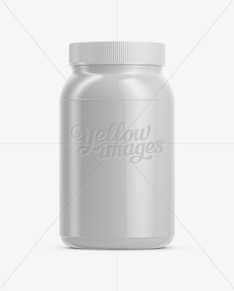 Glossy Plastic Bottle Mockup