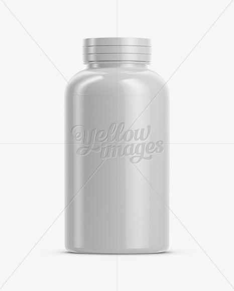 Glossy Plastic Bottle Mockup