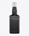 Black Matte Liquor Bottle Mockup - Front View