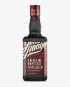 Black Matte Liquor Bottle Mockup - Front View