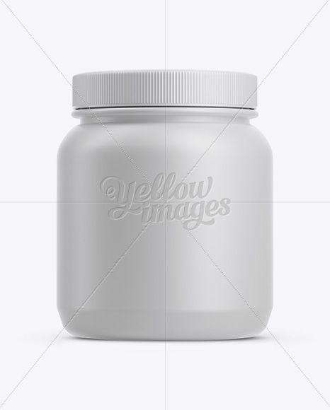 Matte Plastic Jar Mockup