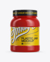 Glossy Round Plastic Jar Mockup Glossy Round Plastic Jar Mockup