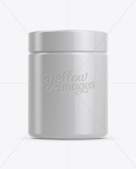 Glossy Plastic Jar Mockup