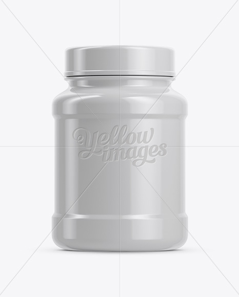 Glossy Plastic Jar Mockup