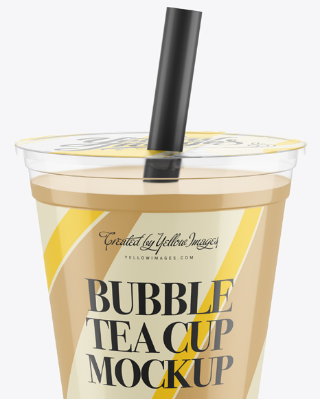 Bubble Tea Cup Mockup