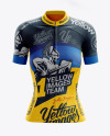 Women&#039;s Cycling Jersey Mockup - Front View