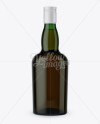 Green Glass Whiskey Bottle Mockup - Front View