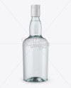 Clear Glass Vodka Bottle Mockup - Front View Clear Glass Vodka Bottle Mockup - Front View