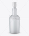 Frosted Glass Vodka Bottle Mockup - Front View Frosted Glass Vodka Bottle Mockup - Front View