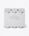 White Paper 6 Pack Cans Carrier Mockup - Front View (High-Angle Shot