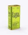 Olive Oil Tin Can Mockup - Half-Side View